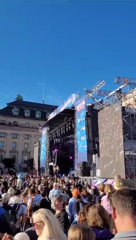 Concierto al aire libre,en Verano en Estocolmo
